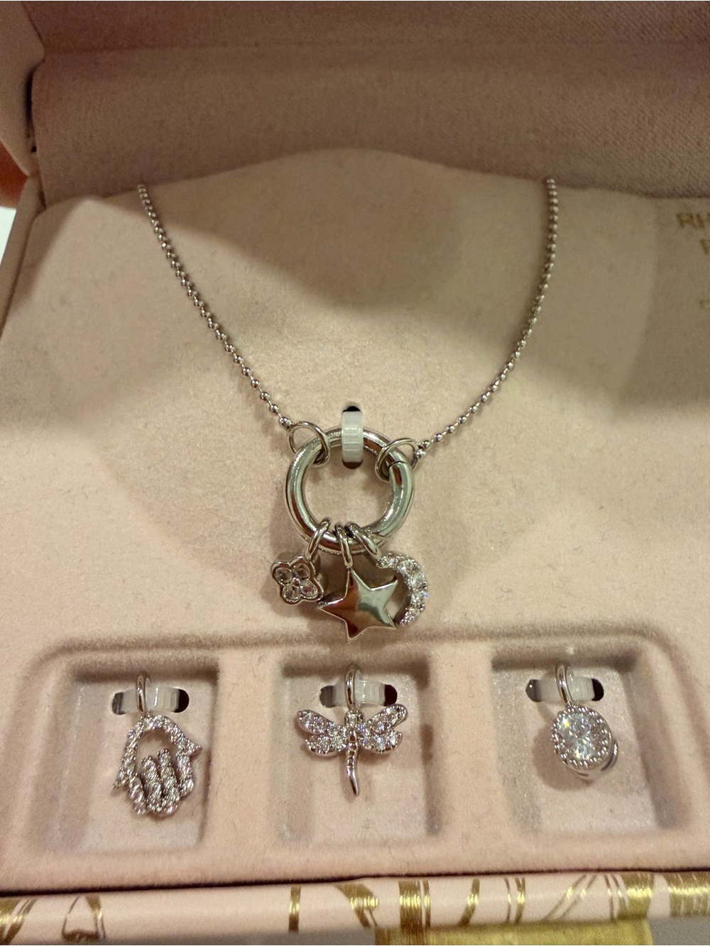 Celestial Charm Necklace – Customizable Star, Moon & Dragonfly Jewelry